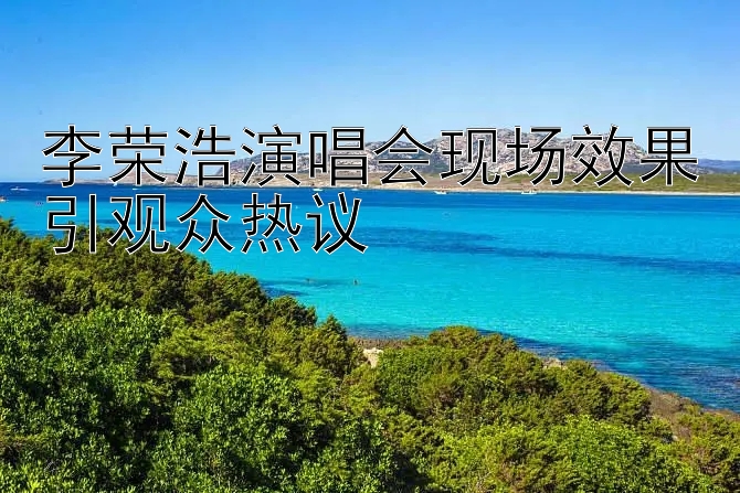 李荣浩演唱会现场效果引观众热议