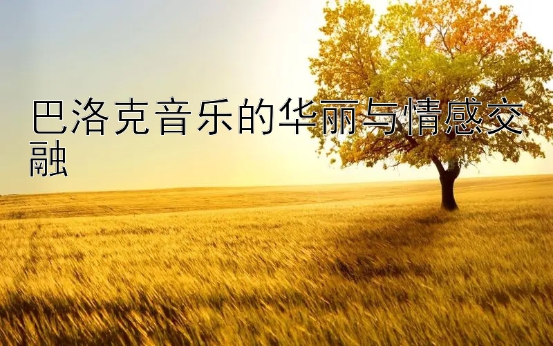 巴洛克音乐的华丽与情感交融