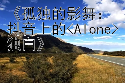 《孤独的影舞：抖音上的<Alone>独白》