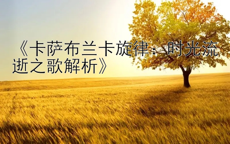 《卡萨布兰卡旋律：时光流逝之歌解析》