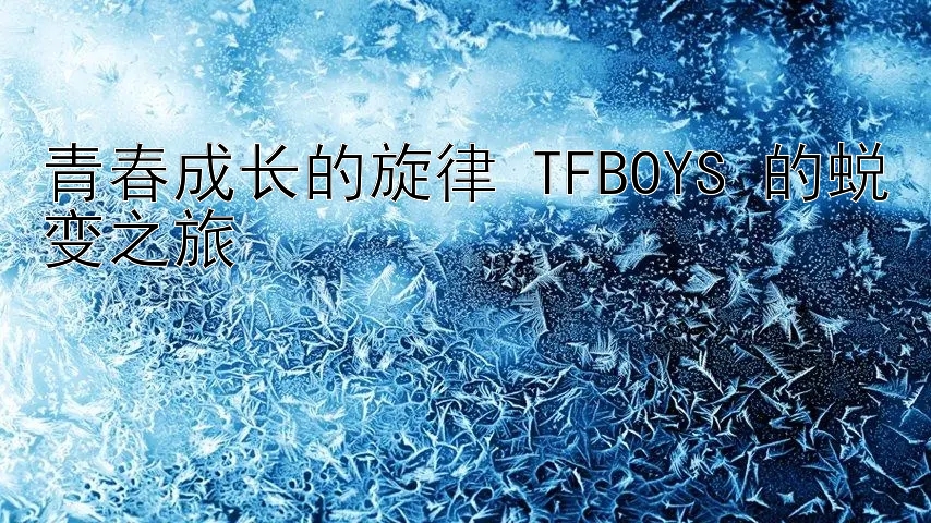 青春成长的旋律 TFBOYS 的蜕变之旅