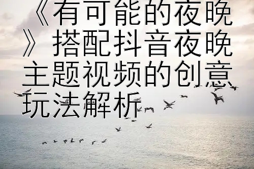 《有可能的夜晚》搭配抖音夜晚主题视频的创意玩法解析